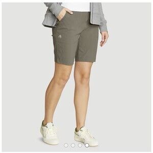 EDDIE BAUER Guide Ripstop Shorts Size 10 Sprig Green NEW Gorpcore Hiking Active